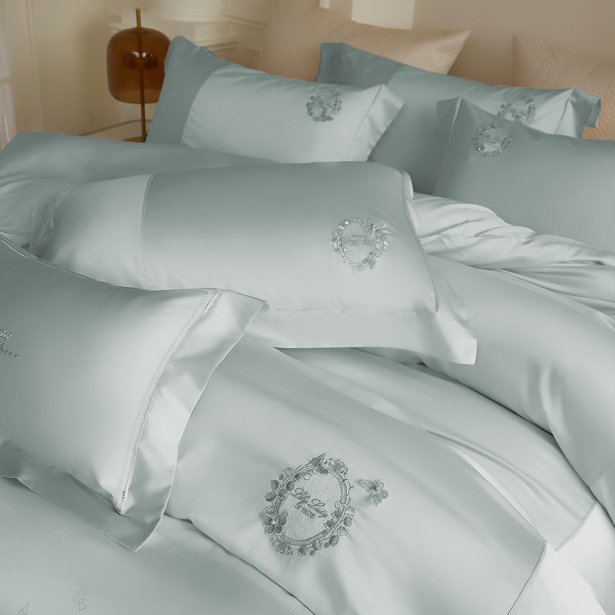 91家纺网 家纺一手货源 找家纺 （总）蒂爵 2026新款高支天丝棉四件套 铃兰甜梦系列