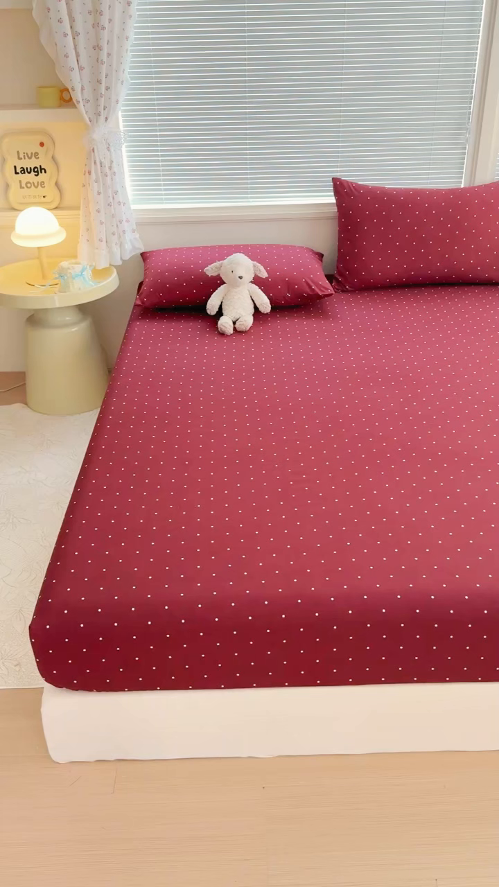 91家纺网 家纺一手货源 找家纺 （总）爱多多家居 2026春夏新款水洗古棉单床笠 床笠三件套