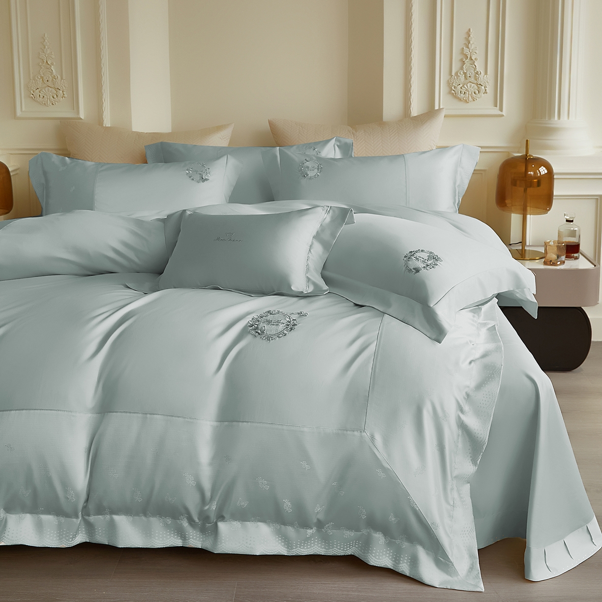 91家纺网 家纺一手货源 找家纺 （总）蒂爵 2026新款高支天丝棉四件套 铃兰甜梦系列