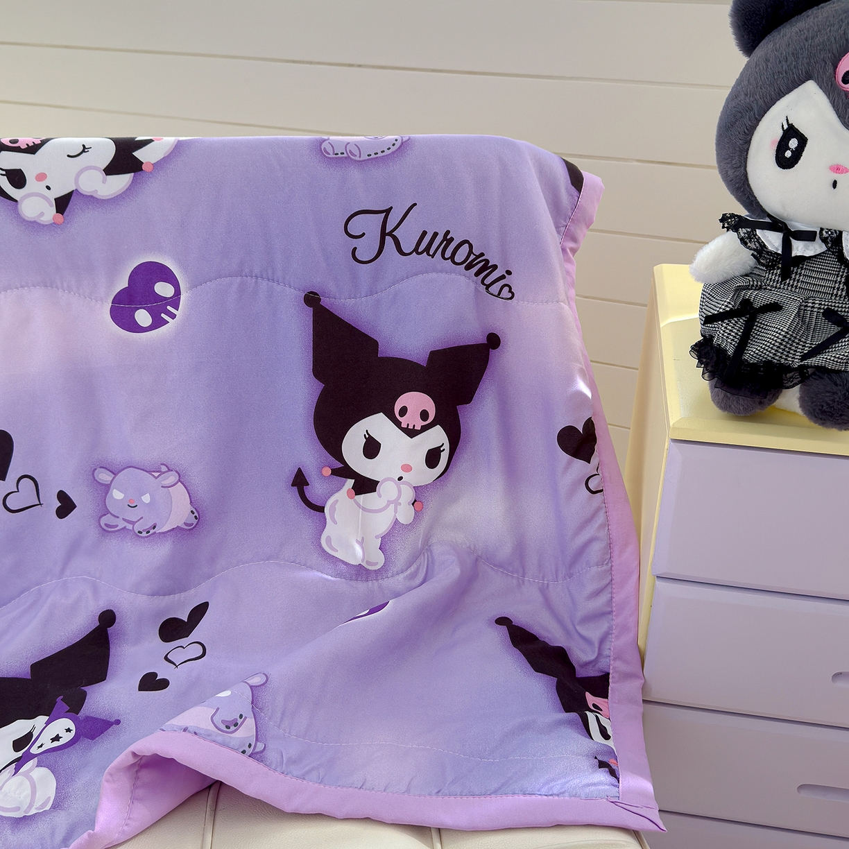 91家纺网 家纺一手货源 找家纺 沁童儿童用品店 2026新款三丽鸥儿童被 紫色小可爱