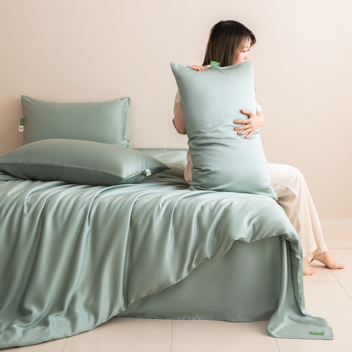 91家纺网 家纺一手货源 找家纺 （总）眠博士 2026新款60S天丝莱赛尔纯色四件套