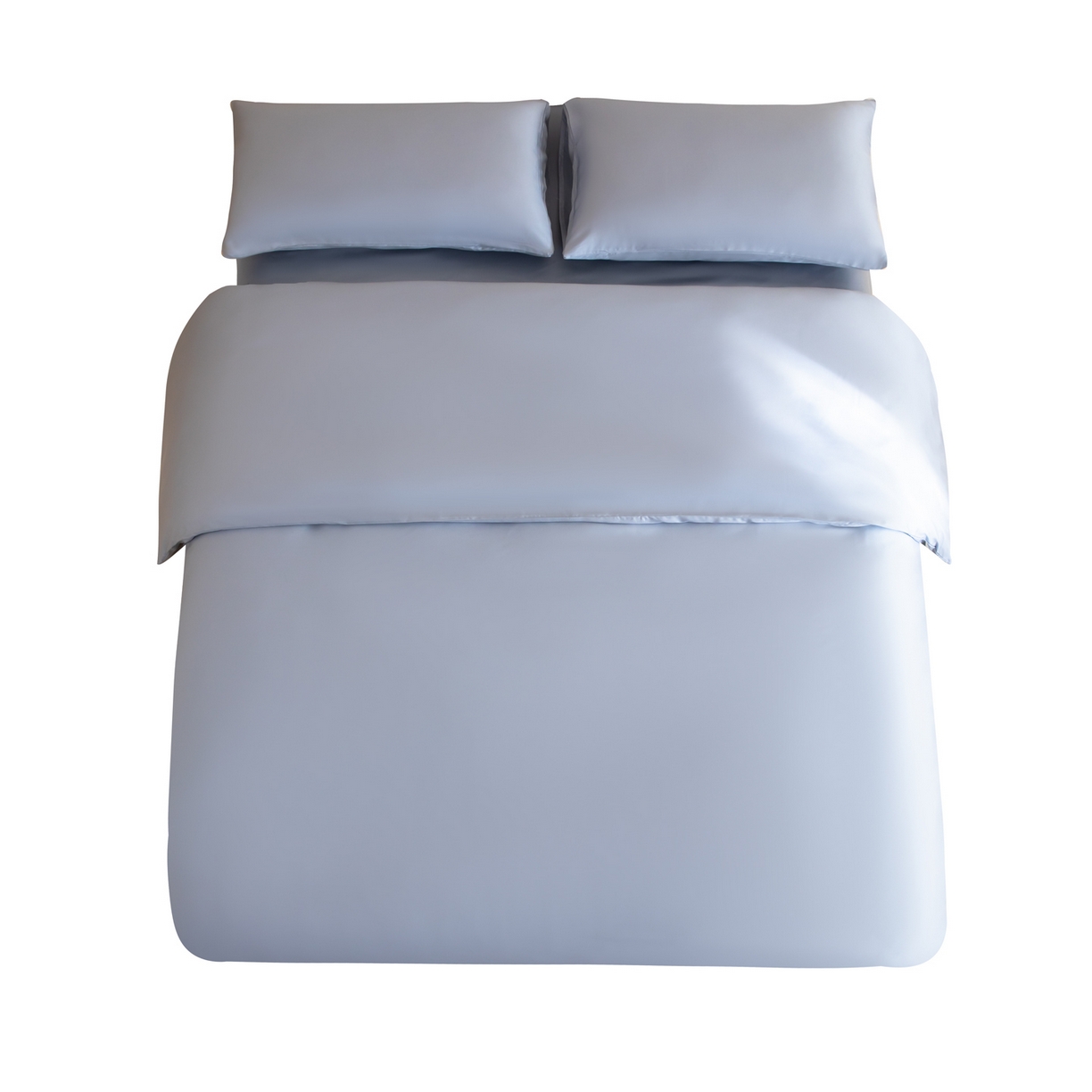 91家纺网 家纺一手货源 找家纺 眠博士 2026新款60S天丝莱赛尔纯色四件套 60S天丝套件-黄昏蓝