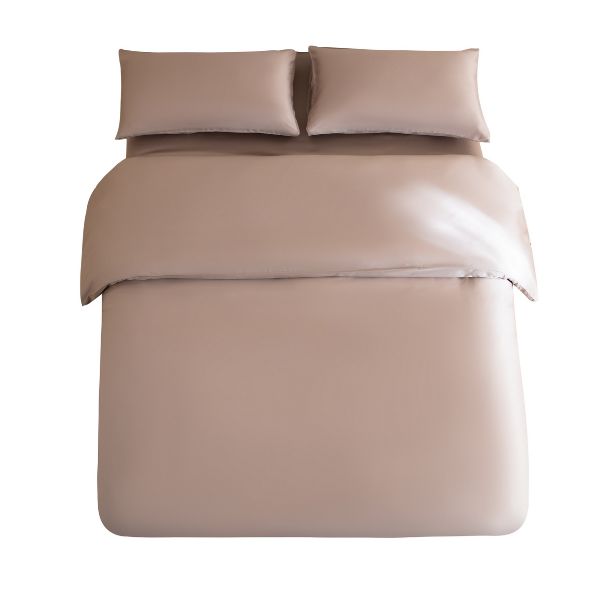 91家纺网 家纺一手货源 找家纺 眠博士 2026新款60S天丝莱赛尔纯色四件套 60S天丝套件-中茶色