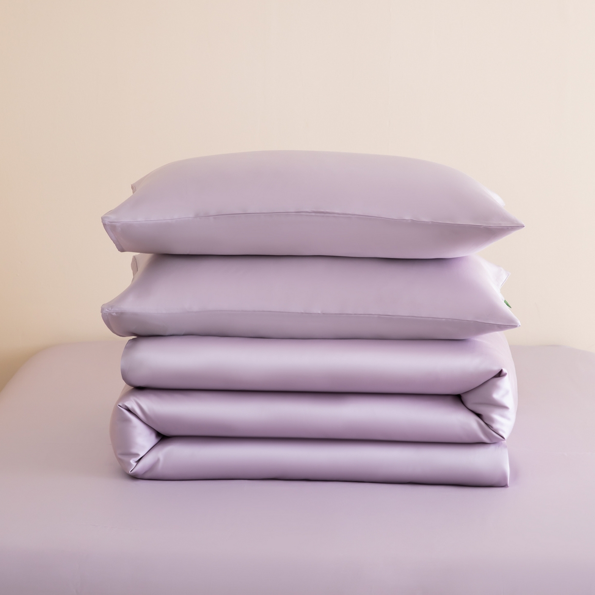 91家纺网 家纺一手货源 找家纺 眠博士 2026新款60S天丝莱赛尔纯色四件套 60S天丝套件-迷香紫