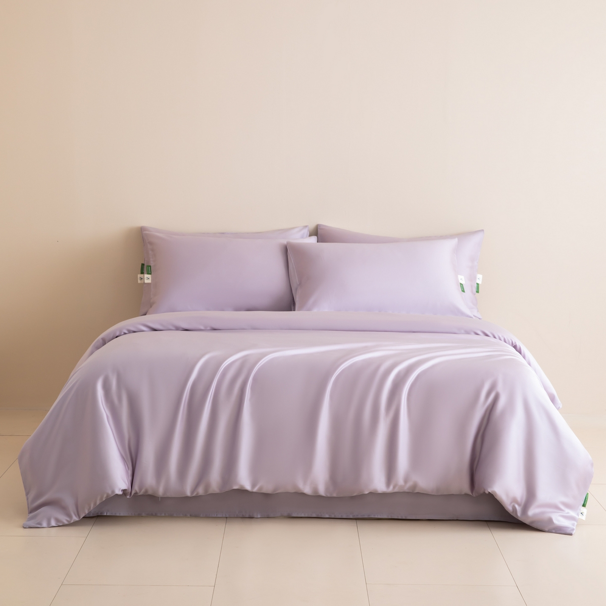 91家纺网 家纺一手货源 找家纺 眠博士 2026新款60S天丝莱赛尔纯色四件套 60S天丝套件-迷香紫