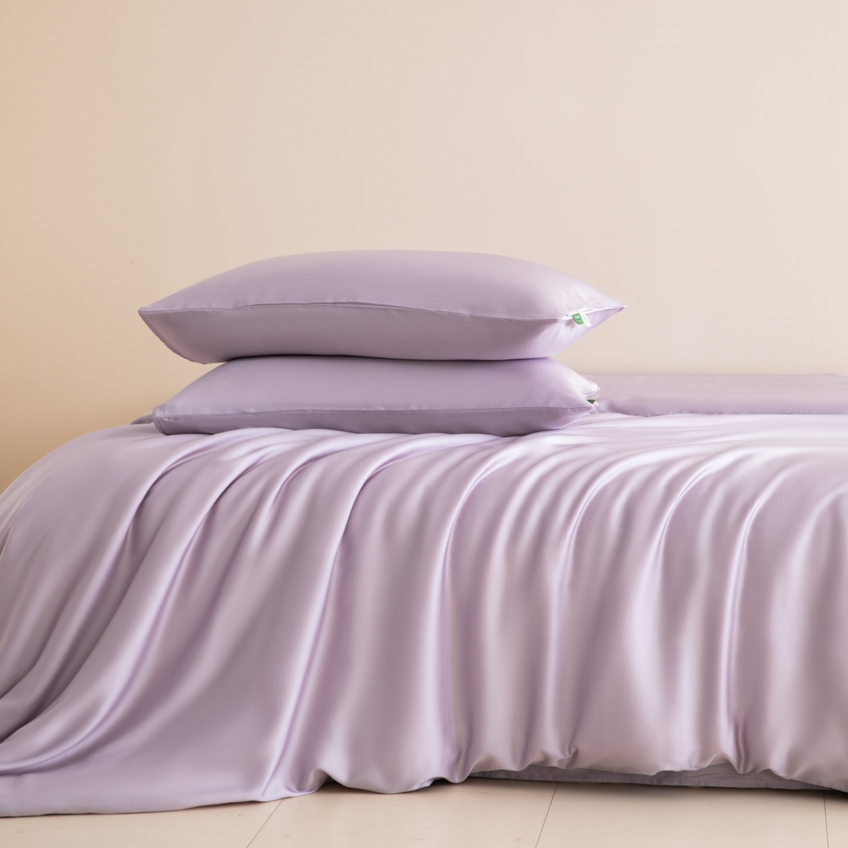 91家纺网 家纺一手货源 找家纺 眠博士 2026新款60S天丝莱赛尔纯色四件套 60S天丝套件-迷香紫