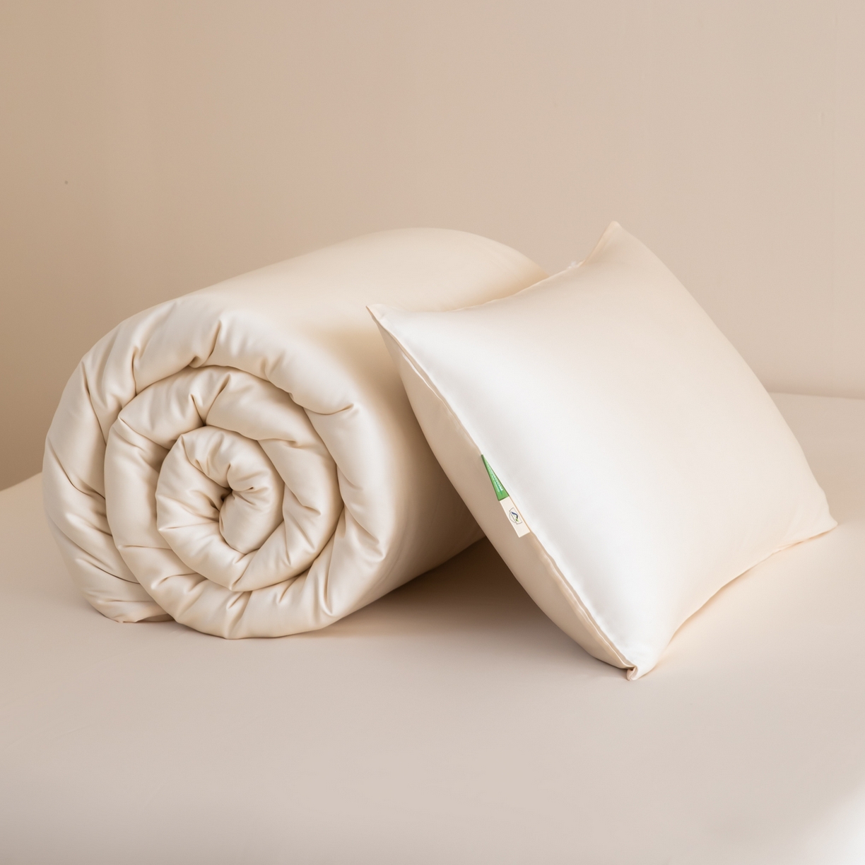 91家纺网 家纺一手货源 找家纺 眠博士 2026新款60S天丝莱赛尔纯色四件套 60S天丝套件-云朵白