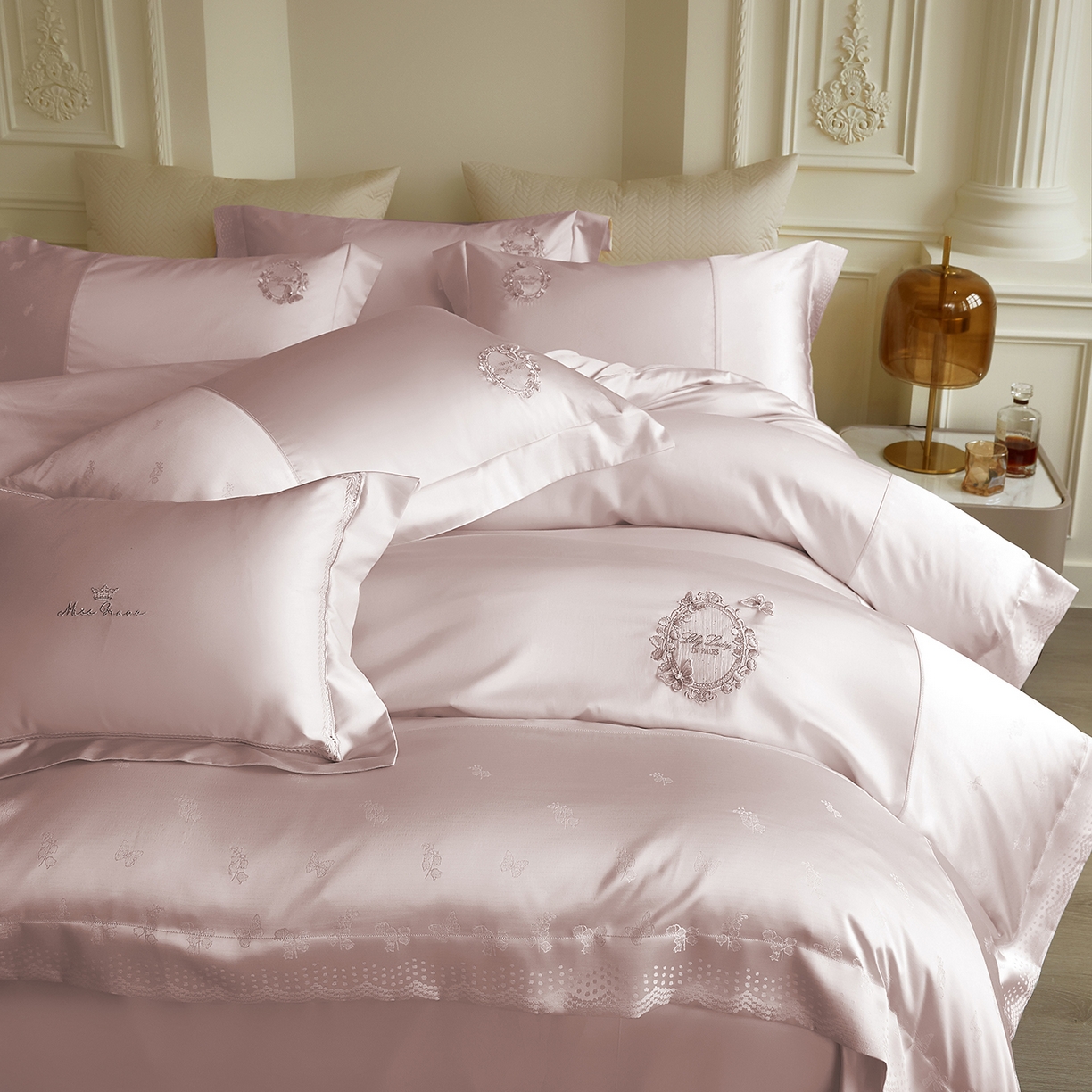 91家纺网 家纺一手货源 找家纺 （总）蒂爵 2026新款高支天丝棉四件套 铃兰甜梦系列