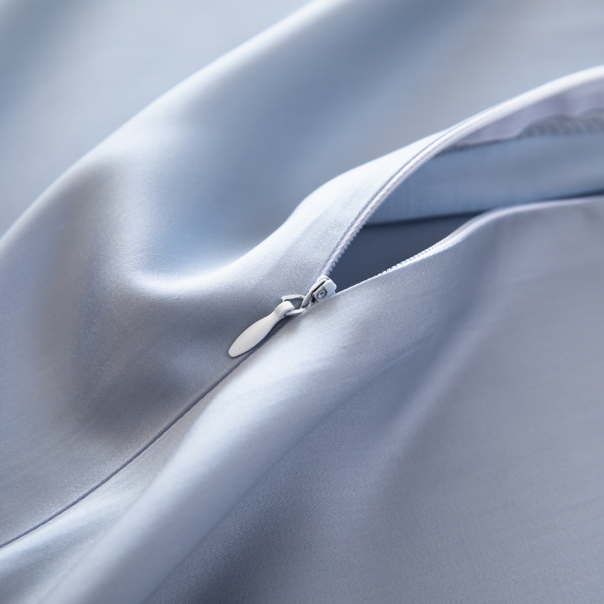 91家纺网 家纺一手货源 找家纺 眠博士 2026新款60S天丝莱赛尔纯色四件套 60S天丝套件-黄昏蓝