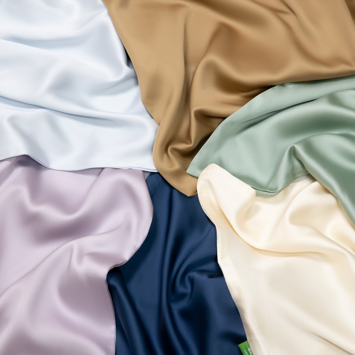 91家纺网 家纺一手货源 找家纺 眠博士 2026新款60S天丝莱赛尔纯色四件套 叠拍组合图-60S天丝