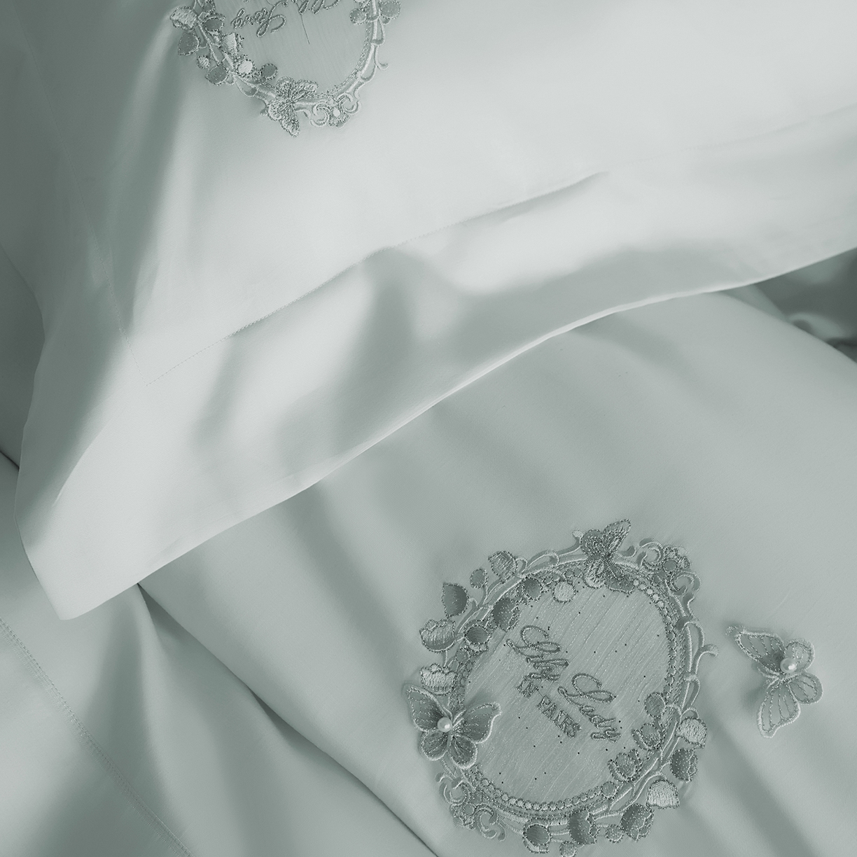 91家纺网 家纺一手货源 找家纺 蒂爵 2026新款高支天丝棉四件套 冰晶兰