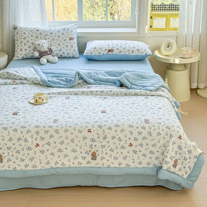 91家纺网 家纺一手货源 找家纺 （总）贝扬思家纺 2026新款三层纱柔软亲肤夏被夏凉被空调被-柔纱