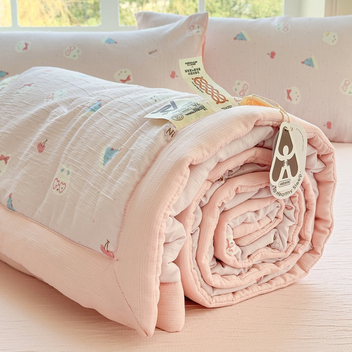 贝扬思家纺 2026新款三层纱柔软亲肤夏被夏凉被空调被-柔纱 柔纱-芭乐米菲