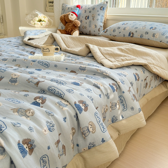 91家纺网 家纺一手货源 找家纺 贝扬思家纺 2026新款三层纱柔软亲肤夏被夏凉被空调被-柔纱 柔纱-复古修勾