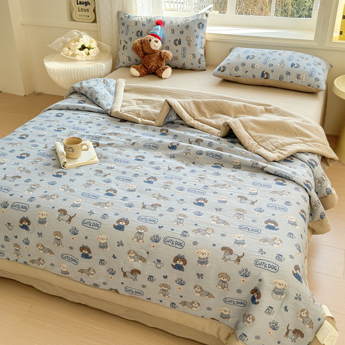 91家纺网 家纺一手货源 找家纺 贝扬思家纺 2026新款三层纱柔软亲肤夏被夏凉被空调被-柔纱 柔纱-复古修勾