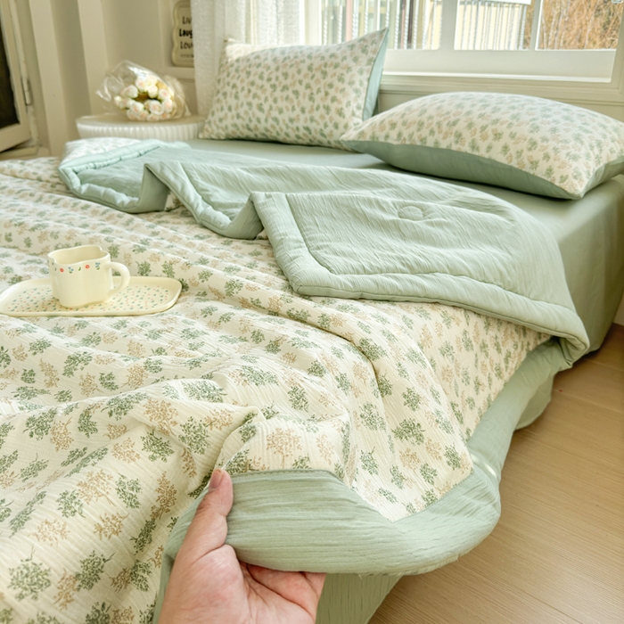 91家纺网 家纺一手货源 找家纺 贝扬思家纺 2026新款三层纱柔软亲肤夏被夏凉被空调被-柔纱 柔纱-沐风