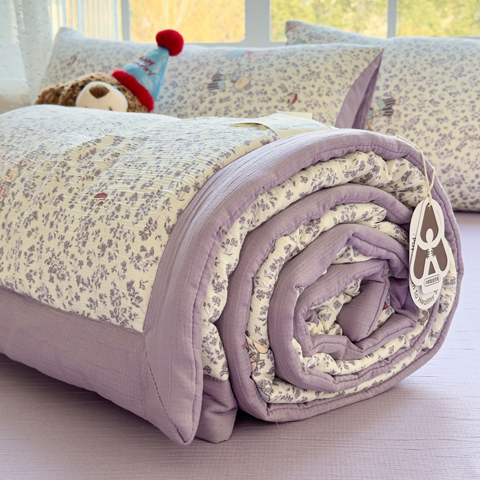 贝扬思家纺 2026新款三层纱柔软亲肤夏被夏凉被空调被-柔纱 柔纱-圆舞曲