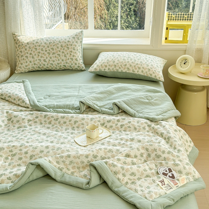 91家纺网 家纺一手货源 找家纺 贝扬思家纺 2026新款三层纱柔软亲肤夏被夏凉被空调被-柔纱 柔纱-沐风