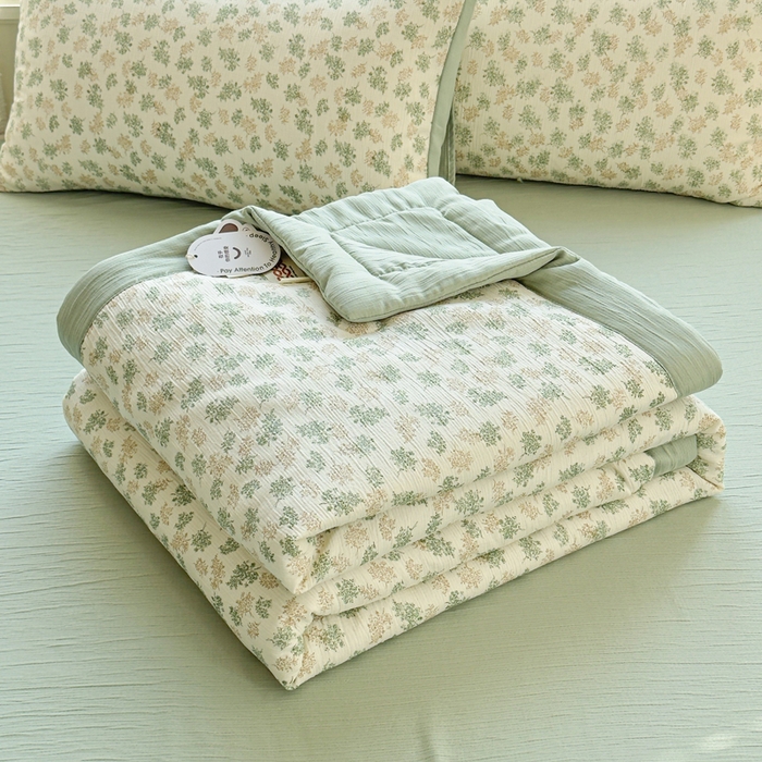 91家纺网 家纺一手货源 找家纺 贝扬思家纺 2026新款三层纱柔软亲肤夏被夏凉被空调被-柔纱 柔纱-沐风