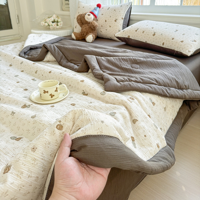 91家纺网 家纺一手货源 找家纺 贝扬思家纺 2026新款三层纱柔软亲肤夏被夏凉被空调被-柔纱 柔纱-南瓜派