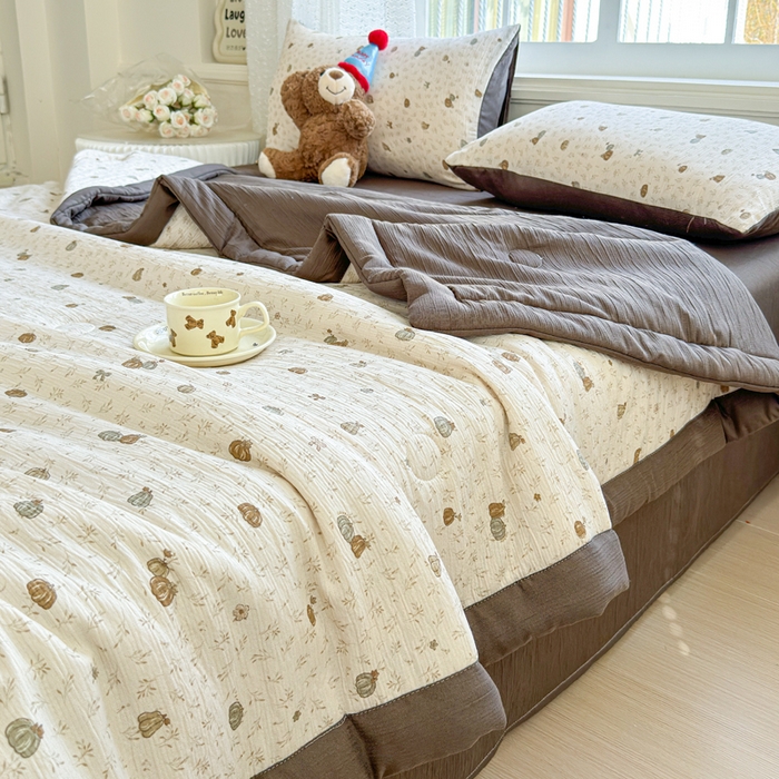 91家纺网 家纺一手货源 找家纺 贝扬思家纺 2026新款三层纱柔软亲肤夏被夏凉被空调被-柔纱 柔纱-南瓜派