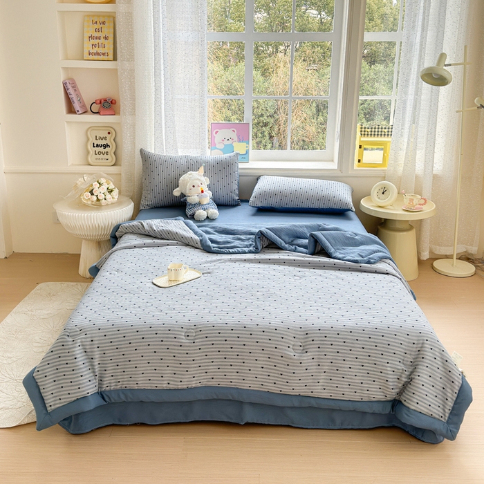 91家纺网 家纺一手货源 找家纺 贝扬思家纺 2026新款三层纱柔软亲肤夏被夏凉被空调被-柔纱 柔纱-雨爱