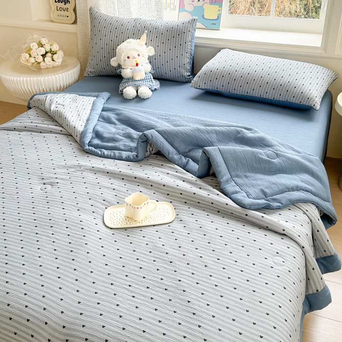 91家纺网 家纺一手货源 找家纺 贝扬思家纺 2026新款三层纱柔软亲肤夏被夏凉被空调被-柔纱 柔纱-雨爱