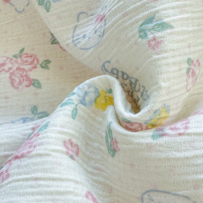 91家纺网 家纺一手货源 找家纺 贝扬思家纺 2026新款三层纱柔软亲肤夏被夏凉被空调被-柔纱 柔纱-花丛点点猫