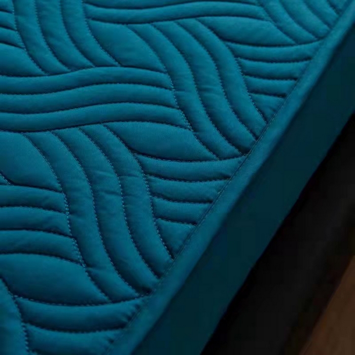 91家纺网 家纺一手货源 找家纺 （总）沁童儿童用品店 2026新款全棉纯棉绗绣夹棉花床笠单件单床笠