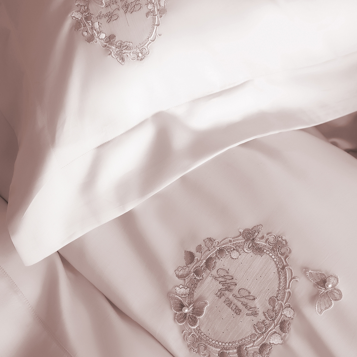 91家纺网 家纺一手货源 找家纺 蒂爵 2026新款高支天丝棉四件套 粉豆沙