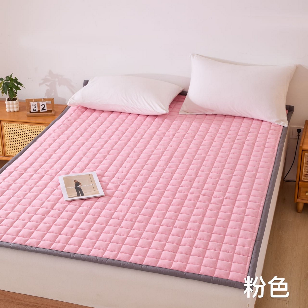 沁童儿童用品店 2026新款全棉纯棉水洗棉软垫 粉色