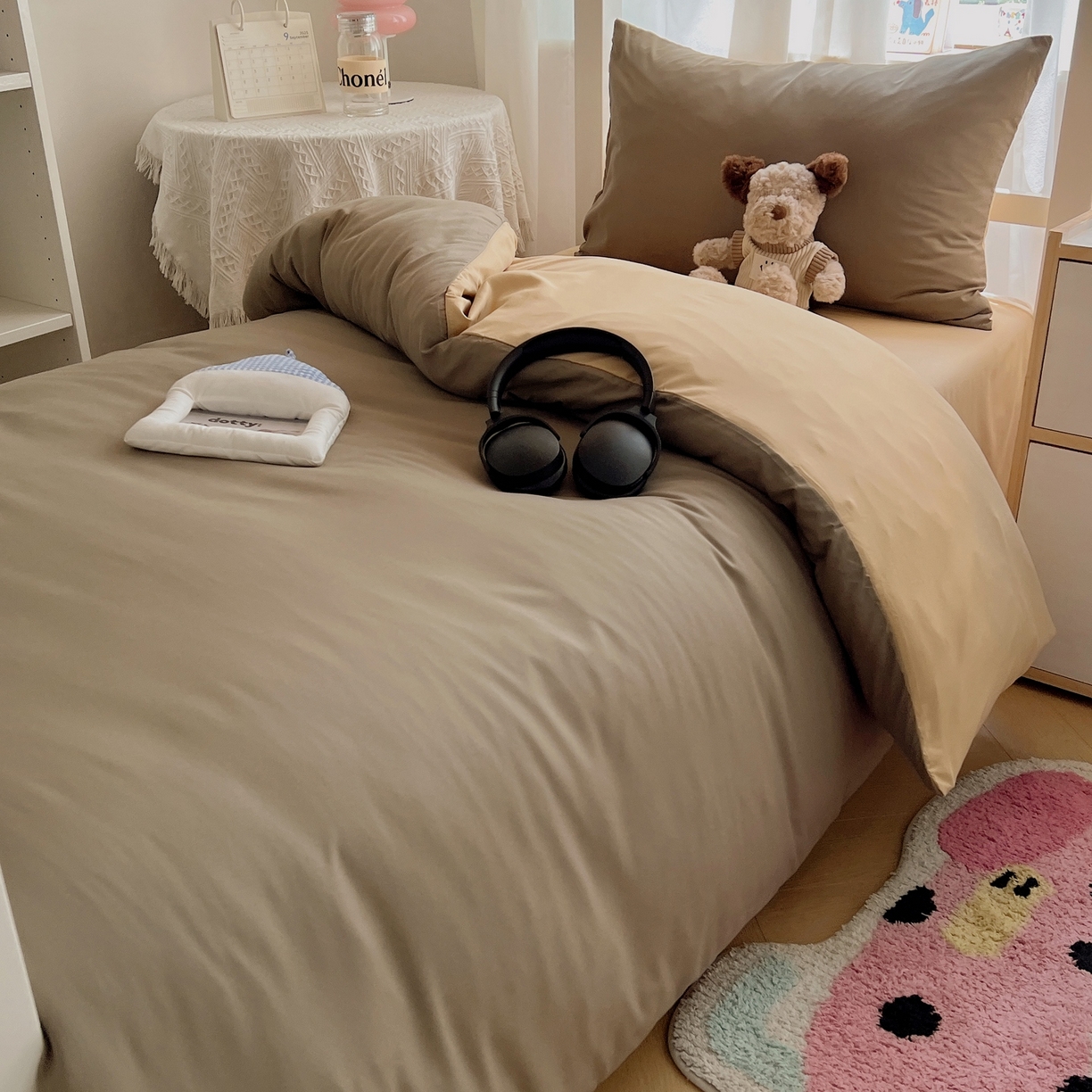 91家纺网 家纺一手货源 找家纺 （总）缦绣阁家纺 2026新款亲肤水洗棉纯色四件套床单被罩被套单件学生宿舍上下铺单人三件套