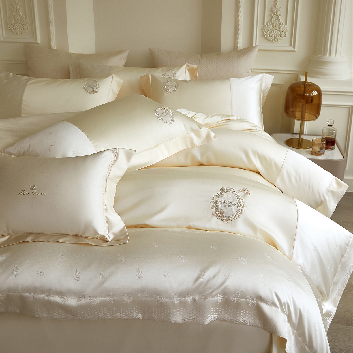 蒂爵 2026新款高支天丝棉四件套 香槟