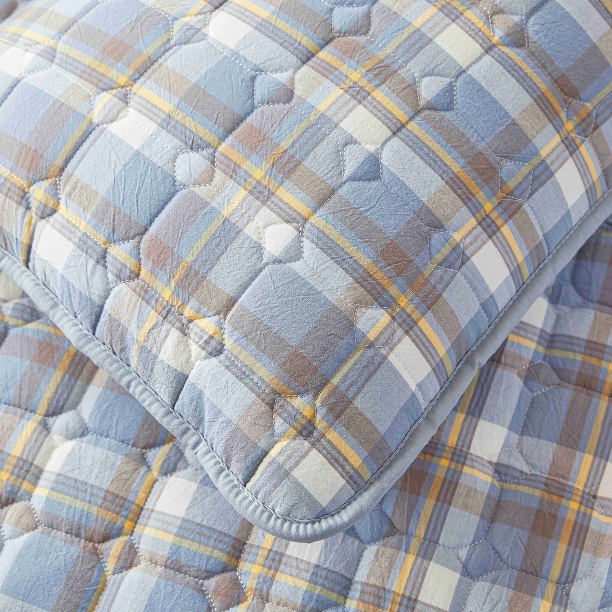 91家纺网 家纺一手货源 找家纺 曼陀罗 2026新款无印风新疆棉花床垫床护垫 冰川蓝格