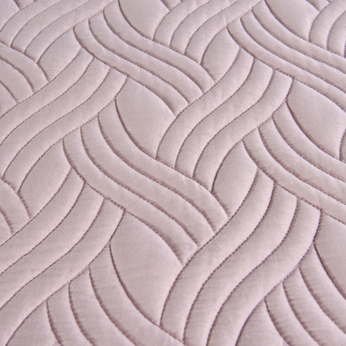 91家纺网 家纺一手货源 找家纺 沁童儿童用品店 2026新款全棉纯棉绗绣夹棉花床笠单件单床笠 豆沙