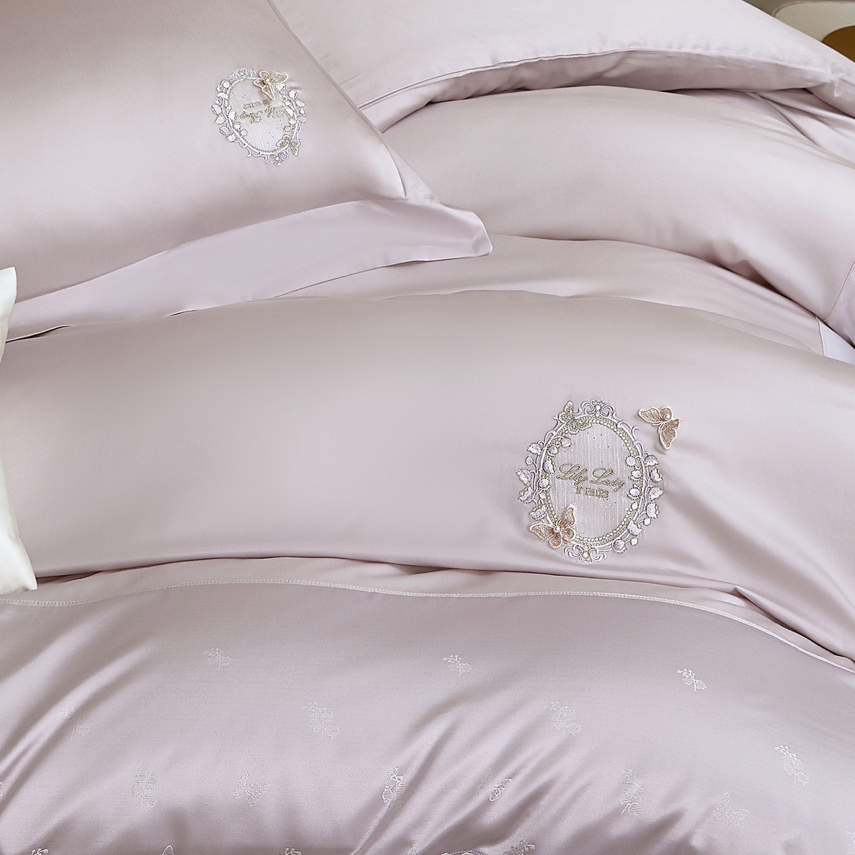 91家纺网 家纺一手货源 找家纺 蒂爵 2026新款高支天丝棉四件套 香芋紫