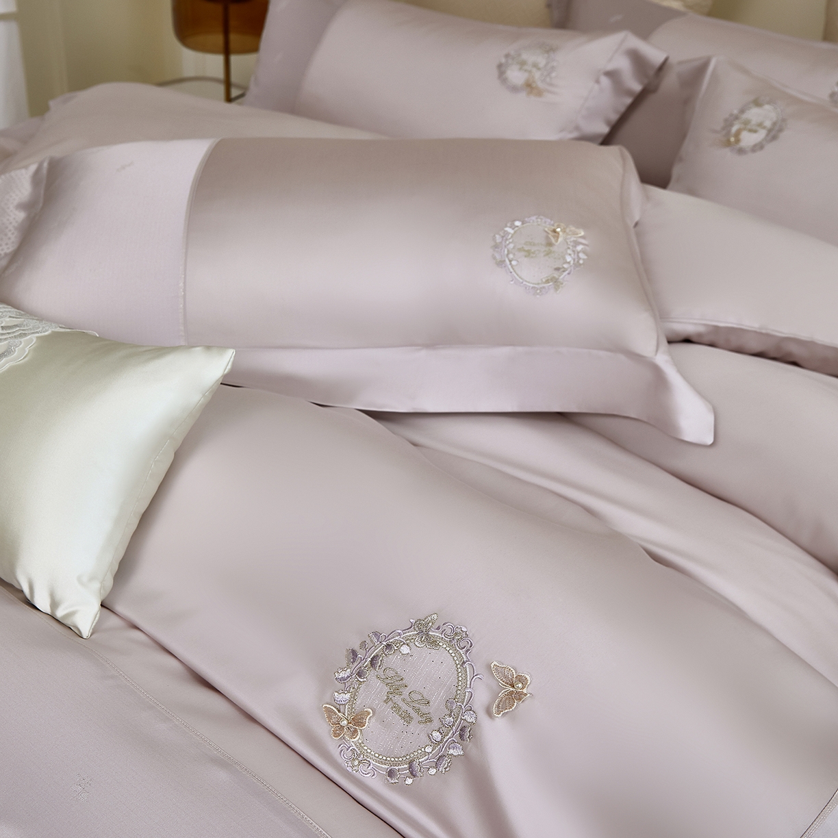 91家纺网 家纺一手货源 找家纺 蒂爵 2026新款高支天丝棉四件套 香芋紫