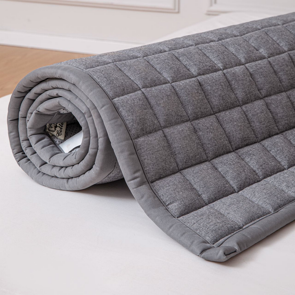 91家纺网 家纺一手货源 找家纺 沁童儿童用品店 2026新款全棉纯棉水洗棉软垫 灰色