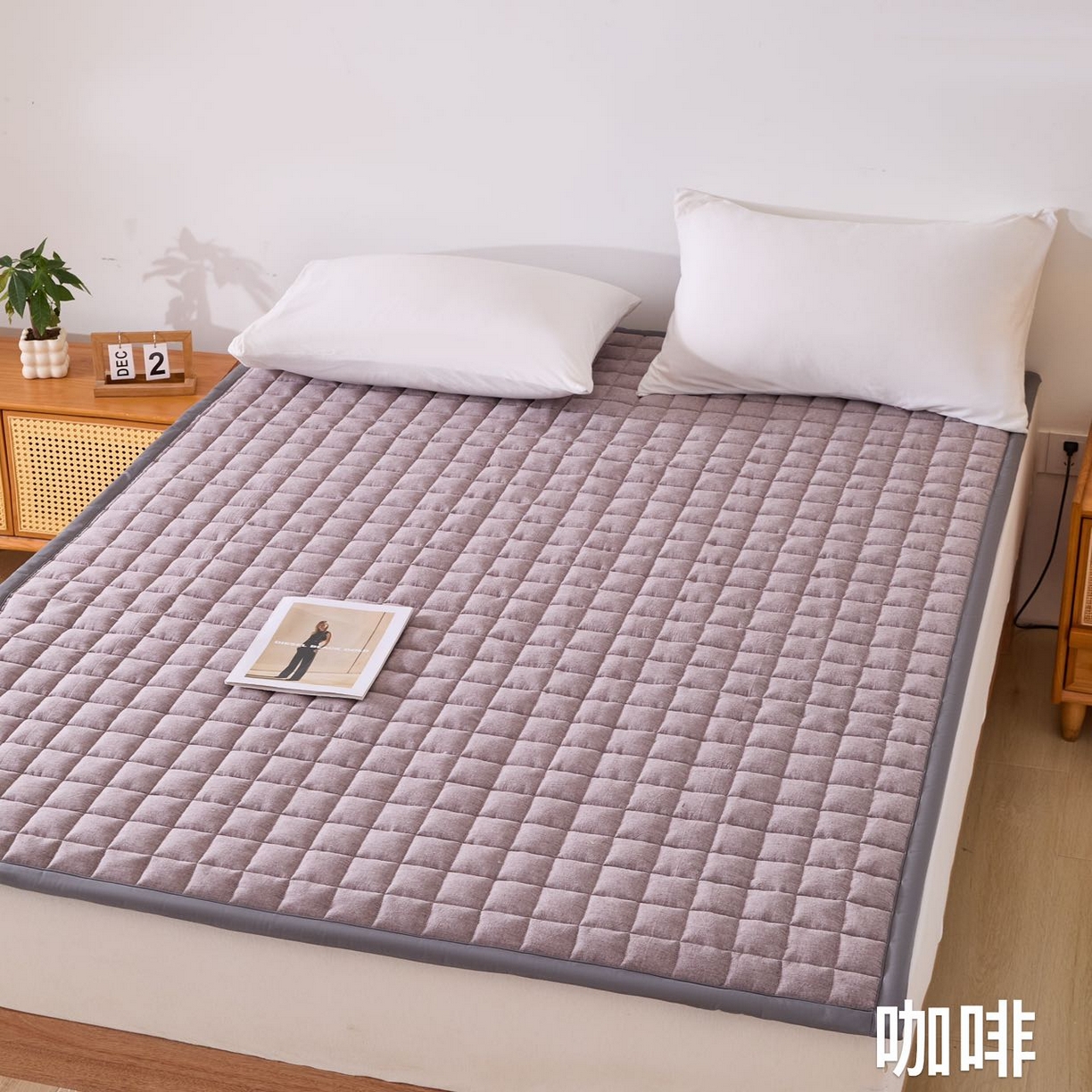 沁童儿童用品店 2026新款全棉纯棉水洗棉软垫 咖啡