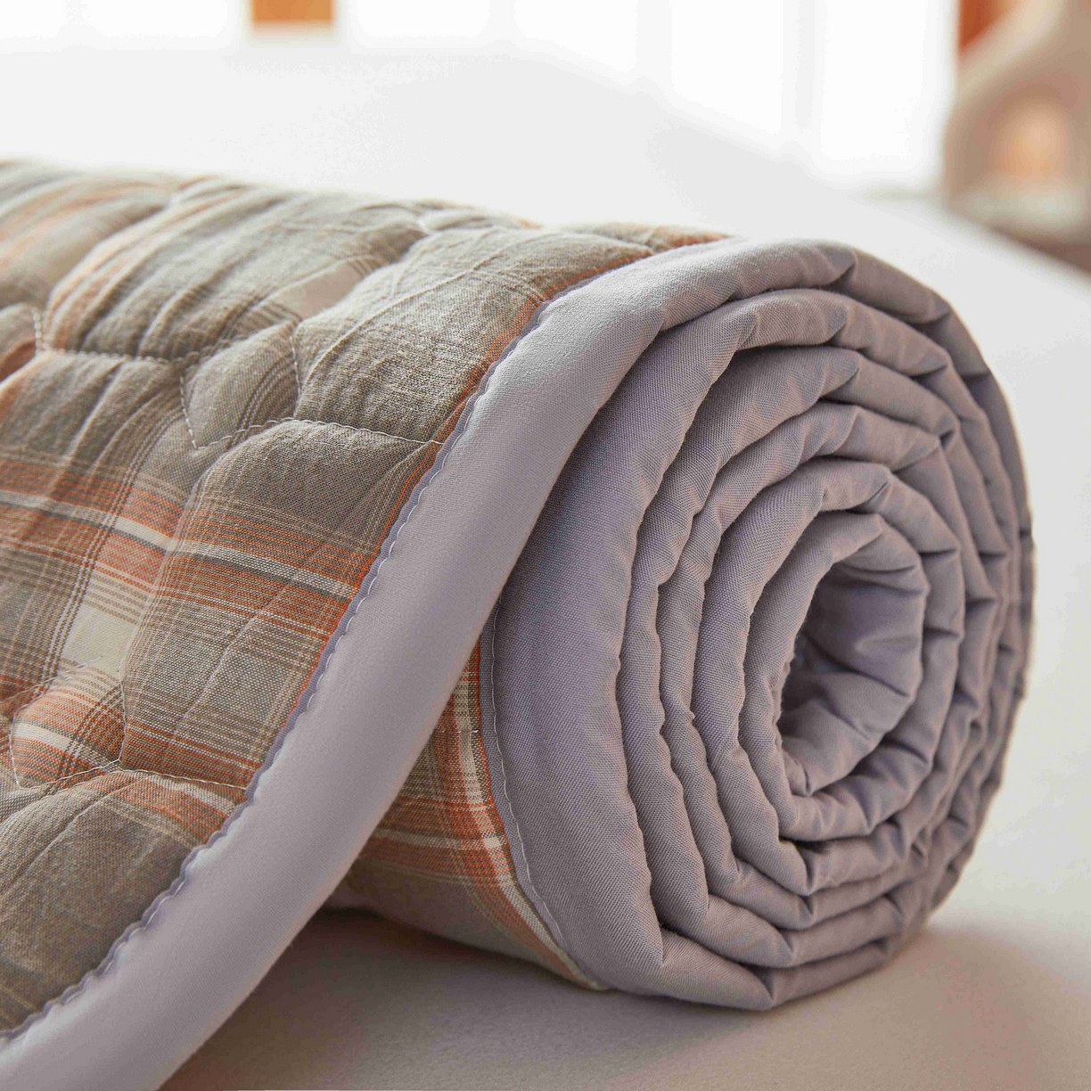 91家纺网 家纺一手货源 找家纺 曼陀罗 2026新款无印风新疆棉花床垫床护垫 菲尔