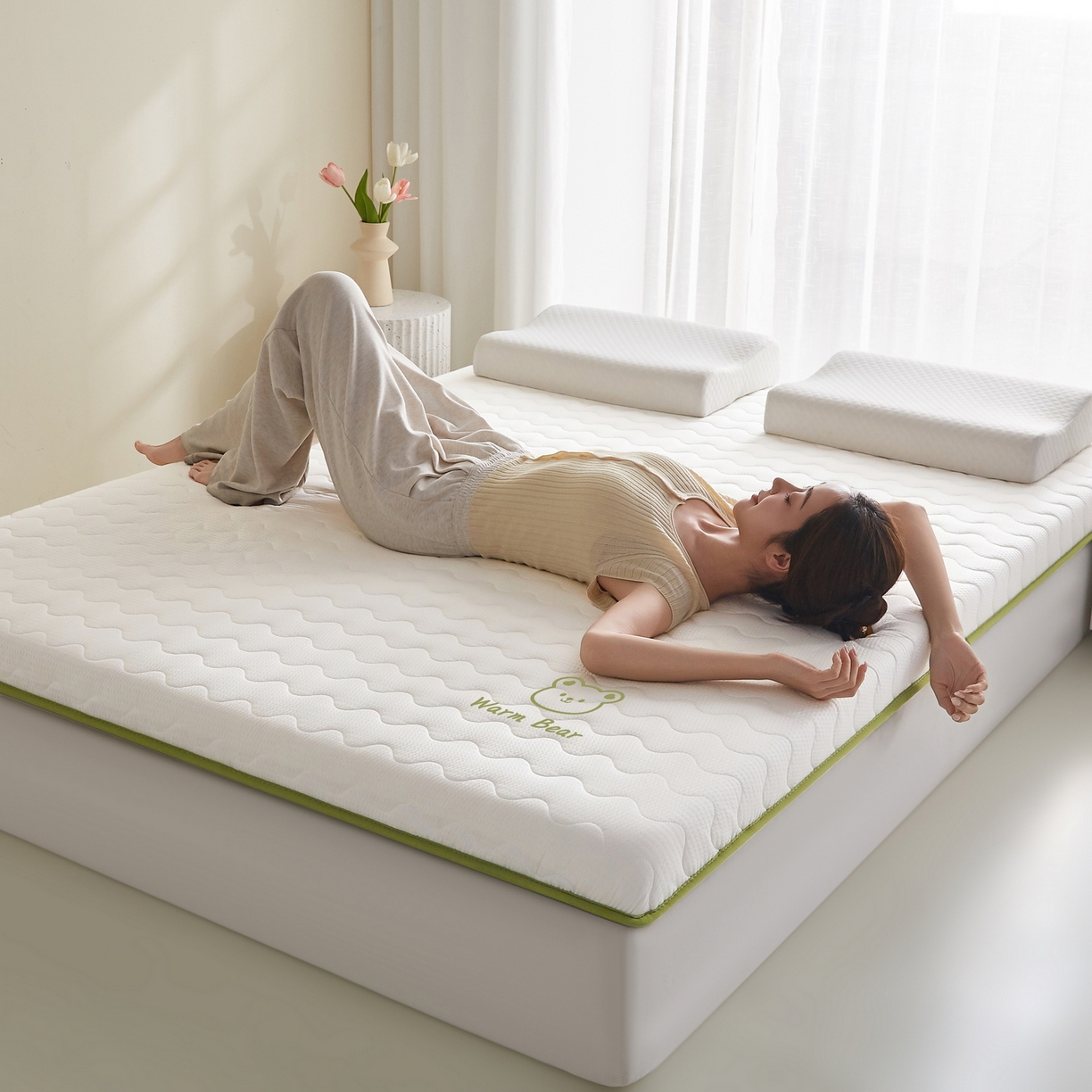 91家纺网 家纺一手货源 找家纺 （总）喜她床垫 2026新款磨毛泡泡抗压棉床垫