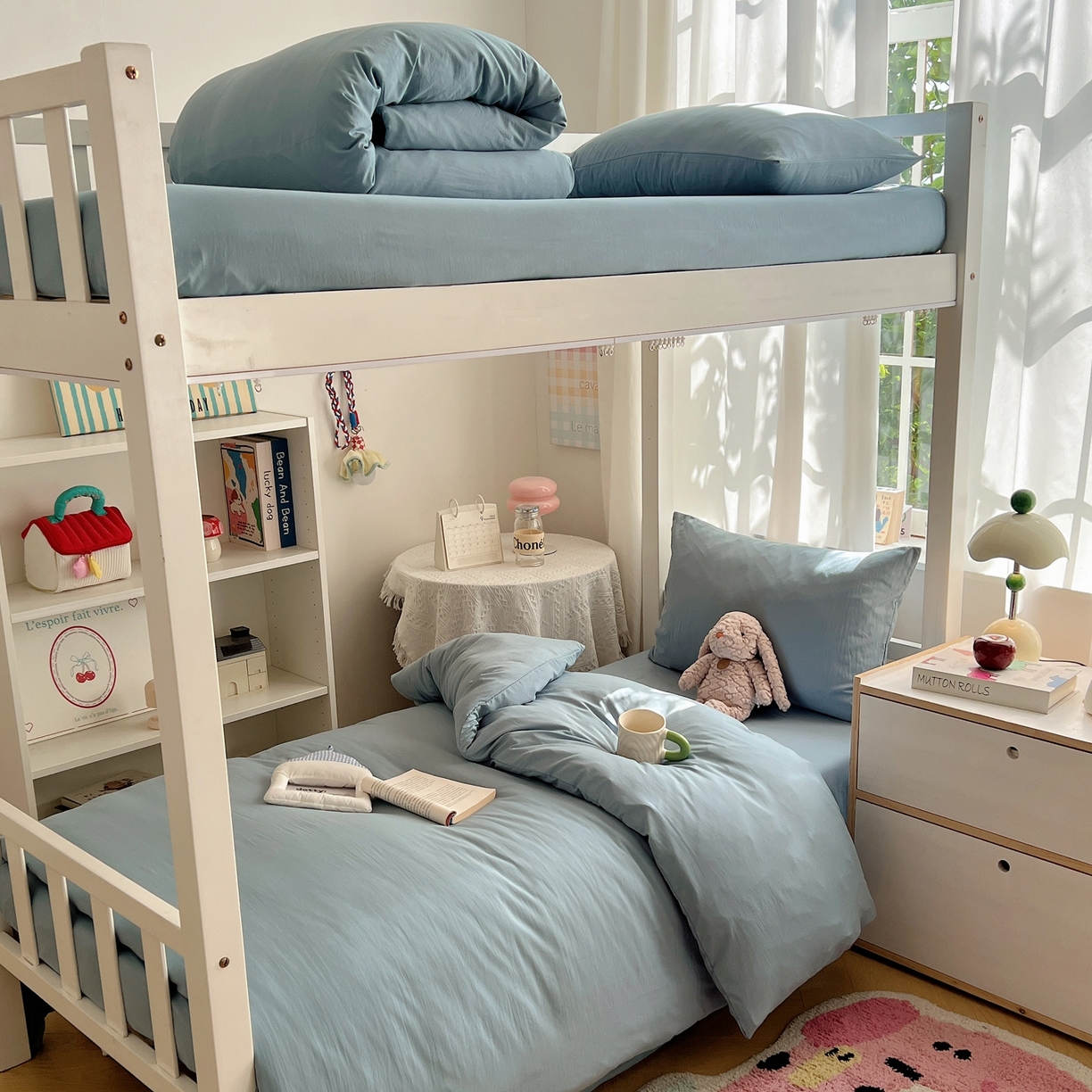 91家纺网 家纺一手货源 找家纺 缦绣阁家纺 2026新款亲肤水洗棉纯色四件套床单被罩被套单件学生宿舍上下铺单人三件套 纯色墨兰