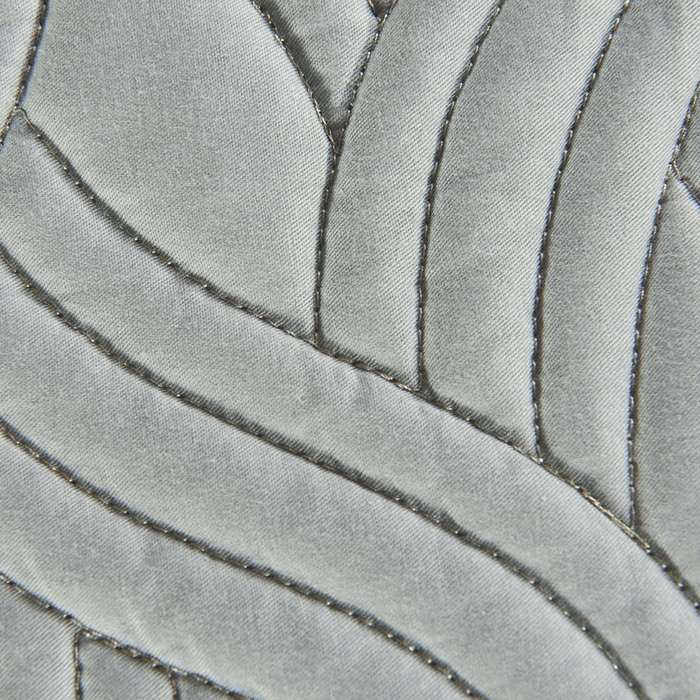 91家纺网 家纺一手货源 找家纺 沁童儿童用品店 2026新款全棉纯棉绗绣夹棉花床笠单件单床笠 绿灰