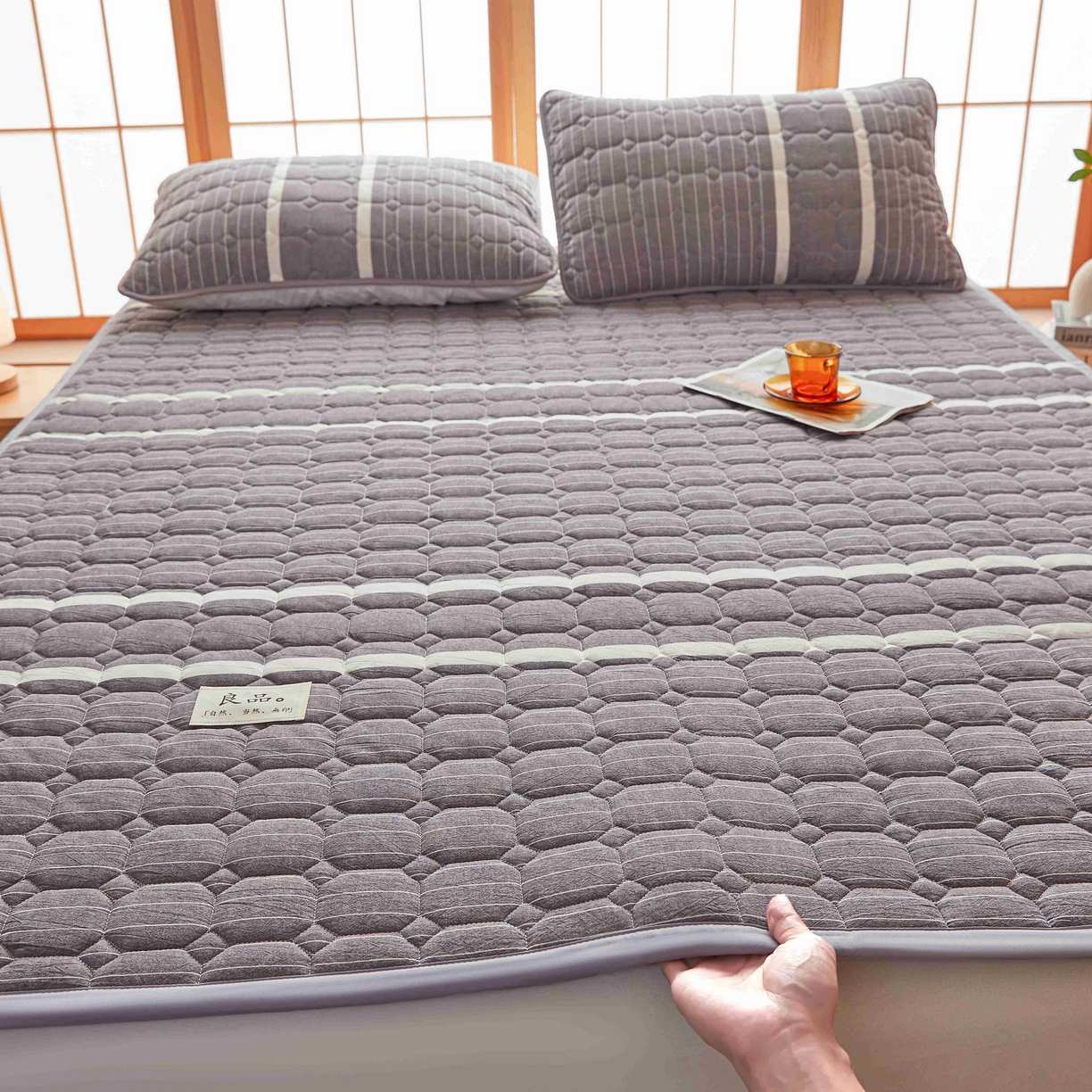 91家纺网 家纺一手货源 找家纺 曼陀罗 2026新款无印风新疆棉花床垫床护垫 威斯汀