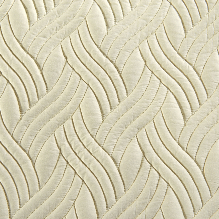 91家纺网 家纺一手货源 找家纺 沁童儿童用品店 2026新款全棉纯棉绗绣夹棉花床笠单件单床笠 米黄