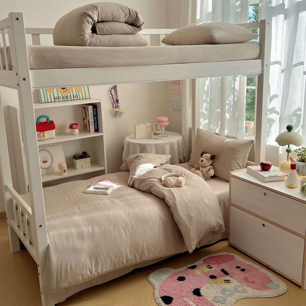 91家纺网 家纺一手货源 找家纺 缦绣阁家纺 2026新款亲肤水洗棉纯色四件套床单被罩被套单件学生宿舍上下铺单人三件套 纯色浅咖