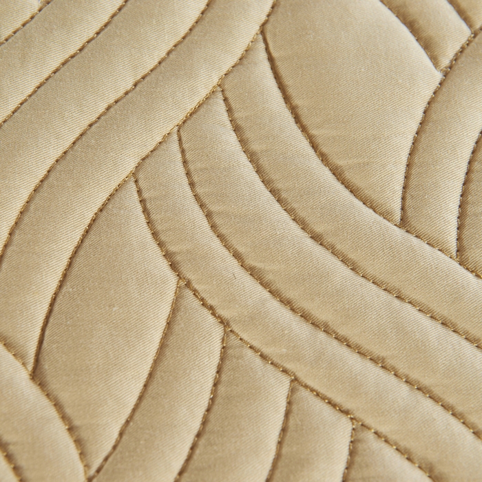 91家纺网 家纺一手货源 找家纺 沁童儿童用品店 2026新款全棉纯棉绗绣夹棉花床笠单件单床笠 驼色