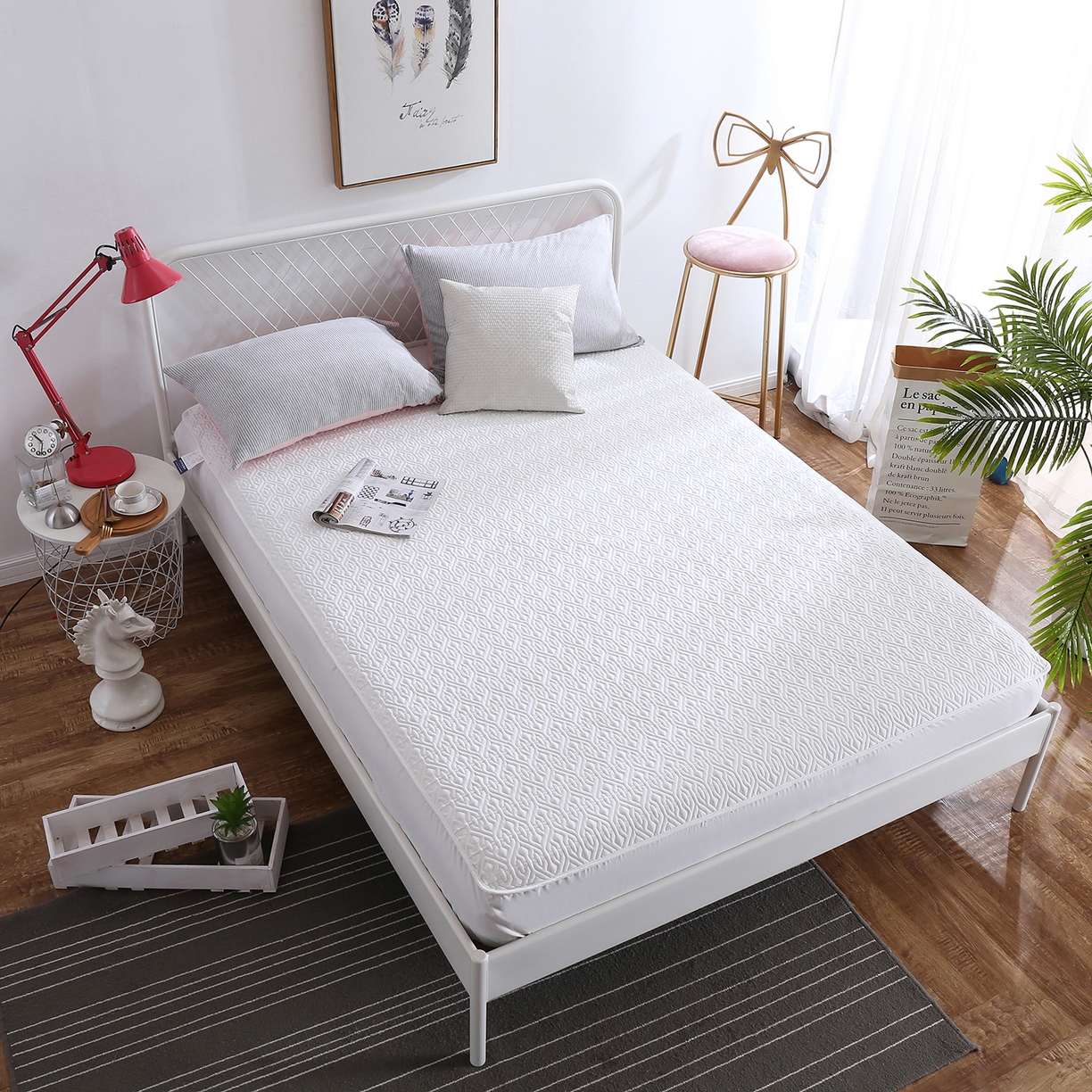 91家纺网 家纺一手货源 找家纺 （总）沁童儿童用品店 2026新款高克重磨毛水洗斜纹床笠全包加棉款