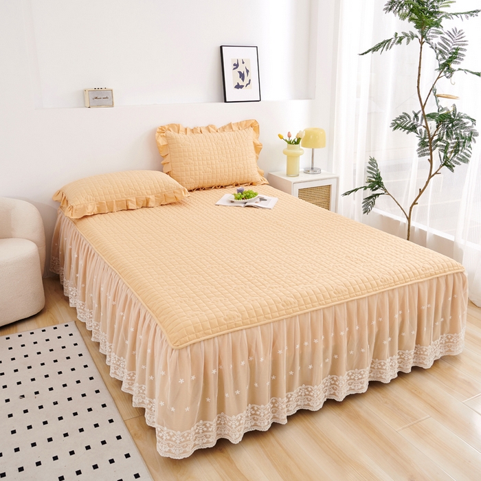 91家纺网 家纺一手货源 找家纺 （总）沁童儿童用品店 2026新款全棉纯棉夹棉花边床裙系列