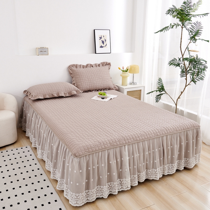 91家纺网 家纺一手货源 找家纺 （总）沁童儿童用品店 2026新款全棉纯棉夹棉花边床裙系列